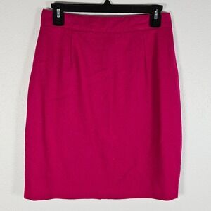 VTG Pink Wool Blend A Line Skirt Made in Italy Size 44 US 6 Barbiecore Corpcore